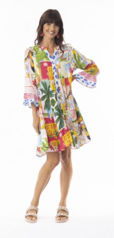 Orientique Escape Tiered Frill Hem Dress