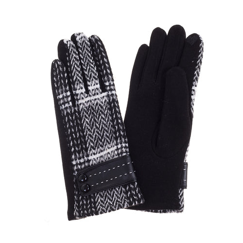 Gloves  - B&W Plaid 