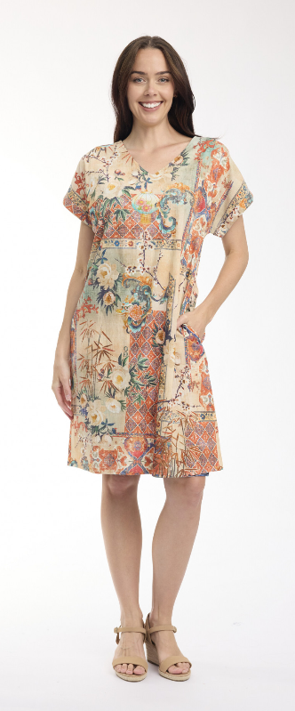 Orientique Gordes Dress Reversible Short Sleeve