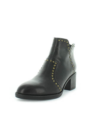 Zola Hinky Studded Block Heel Boot Black 