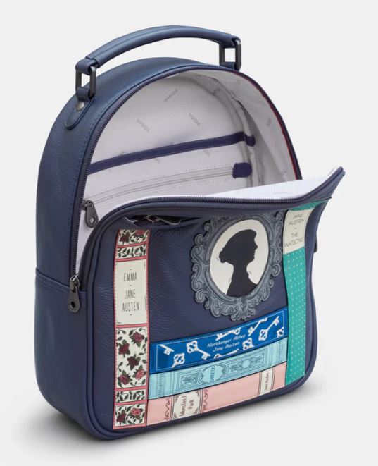 Yoshi Leather Jane Austen Back Pack Navy