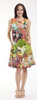 Orientique Jardin Exotique Dress Reversible Sleeveless
