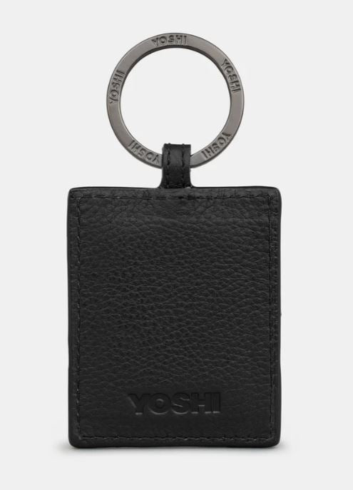 Yoshi Leather Keyring Bookworm Charles Dickens Black