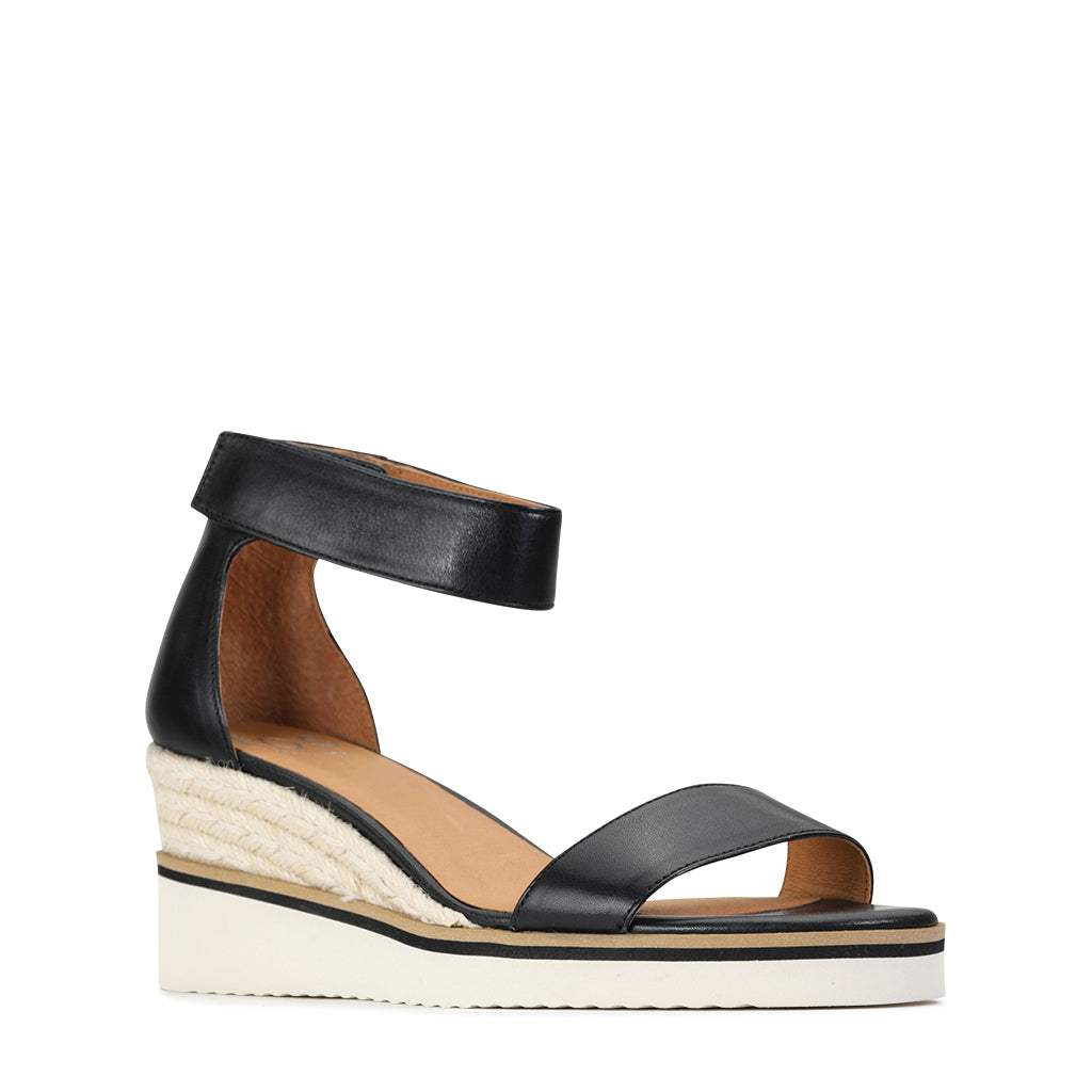 EOS Lazy Wedge Espadrille Black