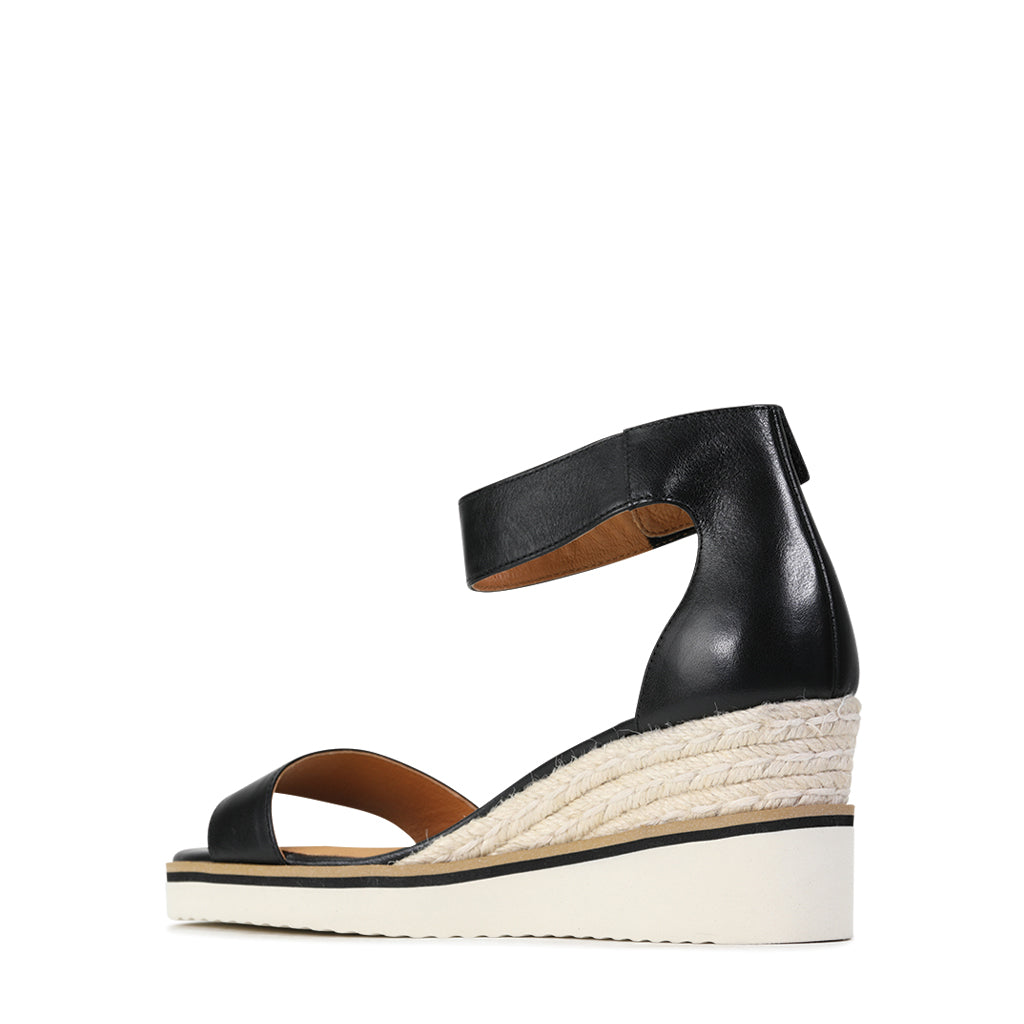 EOS Lazy Wedge Espadrille Black