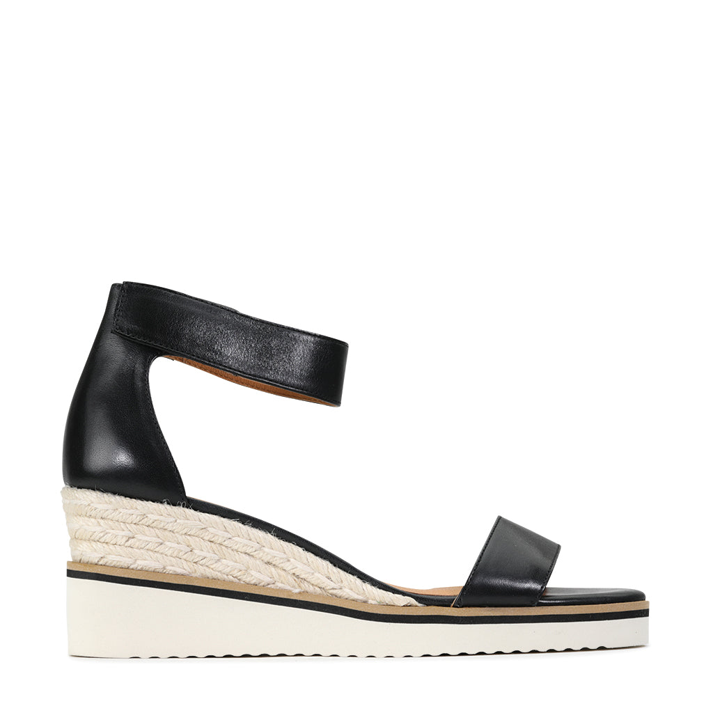 EOS Lazy Wedge Espadrille Black