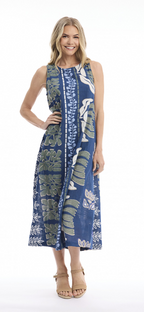 Orientique Liberte Blue Dress Midi Sleeveless