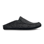 Olukai Mens Moloa Hulu Wool Slippers Black