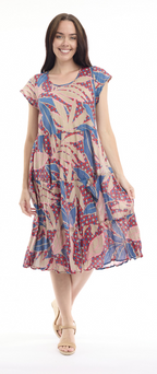 Orientique Cavailon Dress Bias Front Pockets
