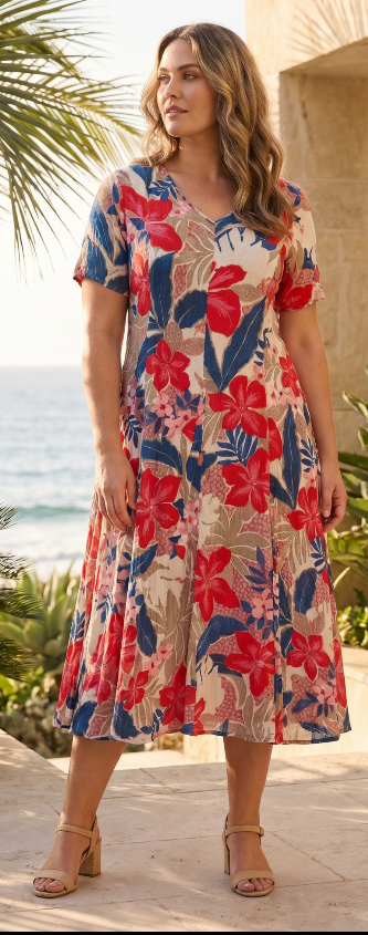 Orientique Cavailon Dress Godet