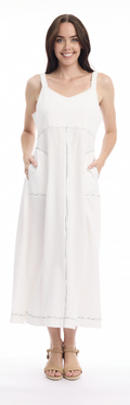 Orientique Linen Blend Dress Strappy