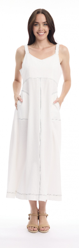 Orientique Linen Blend Dress Strappy