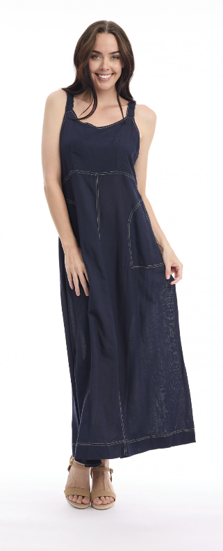 Orientique Linen Blend Dress Strappy