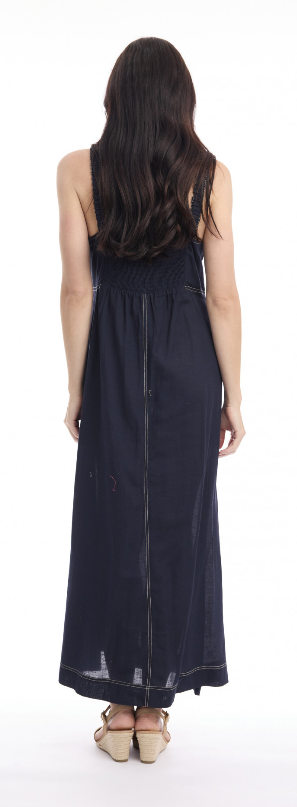Orientique Linen Blend Dress Strappy
