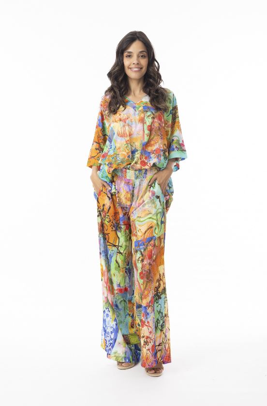 Orientique Digitial Print Boxy Top