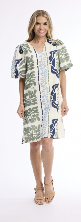 Orientique Liberte White Dress Puff Sleeve