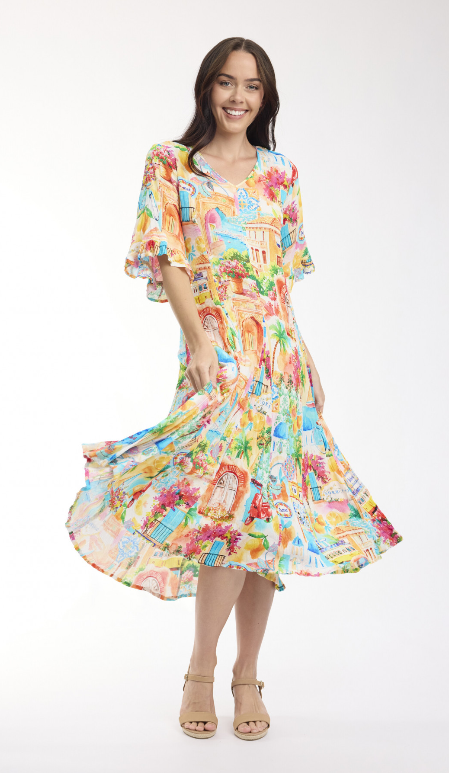 Orientique 50yrs Travel Dress Godet