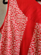 Rasaleela Round Neck Panel Dress Red