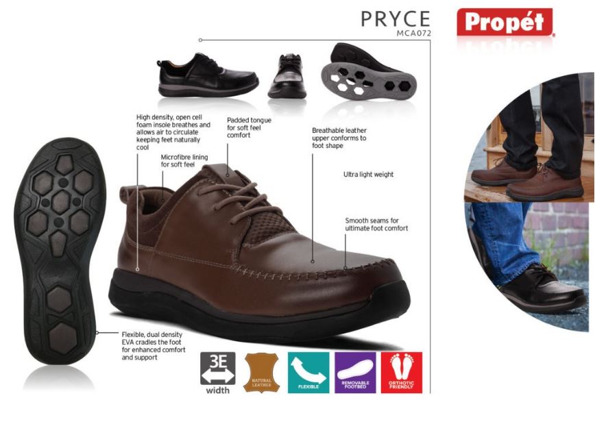 Propet Mens Pryce Black