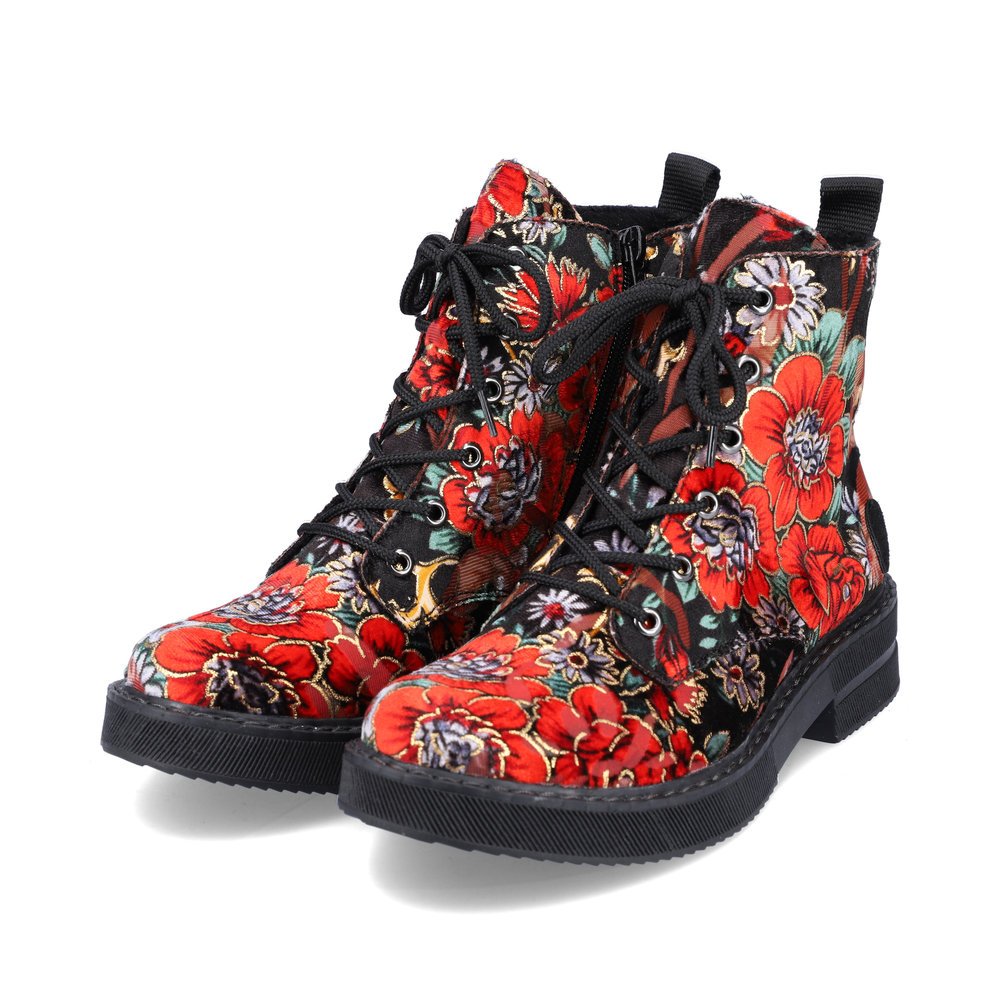 Rieker Floral Ankle Boots 72010-90