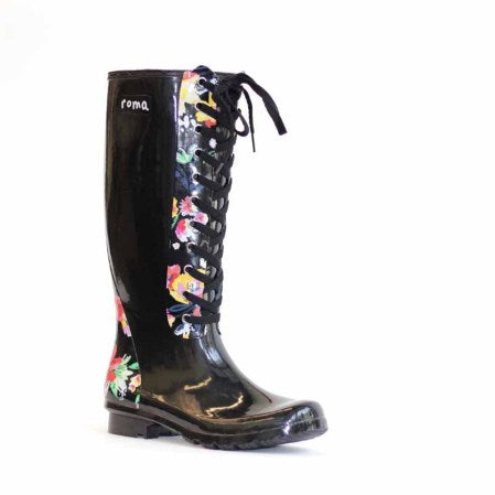 Roma OPINCA SADIE FLORAL WOMEN'S TALL RAIN BOOT 