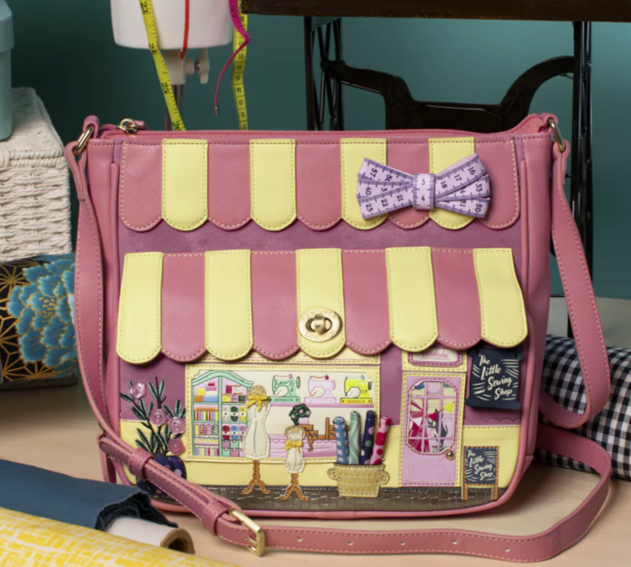 Vendula London Vendula Sewing Shop Esme Bag - Raspberry Edition