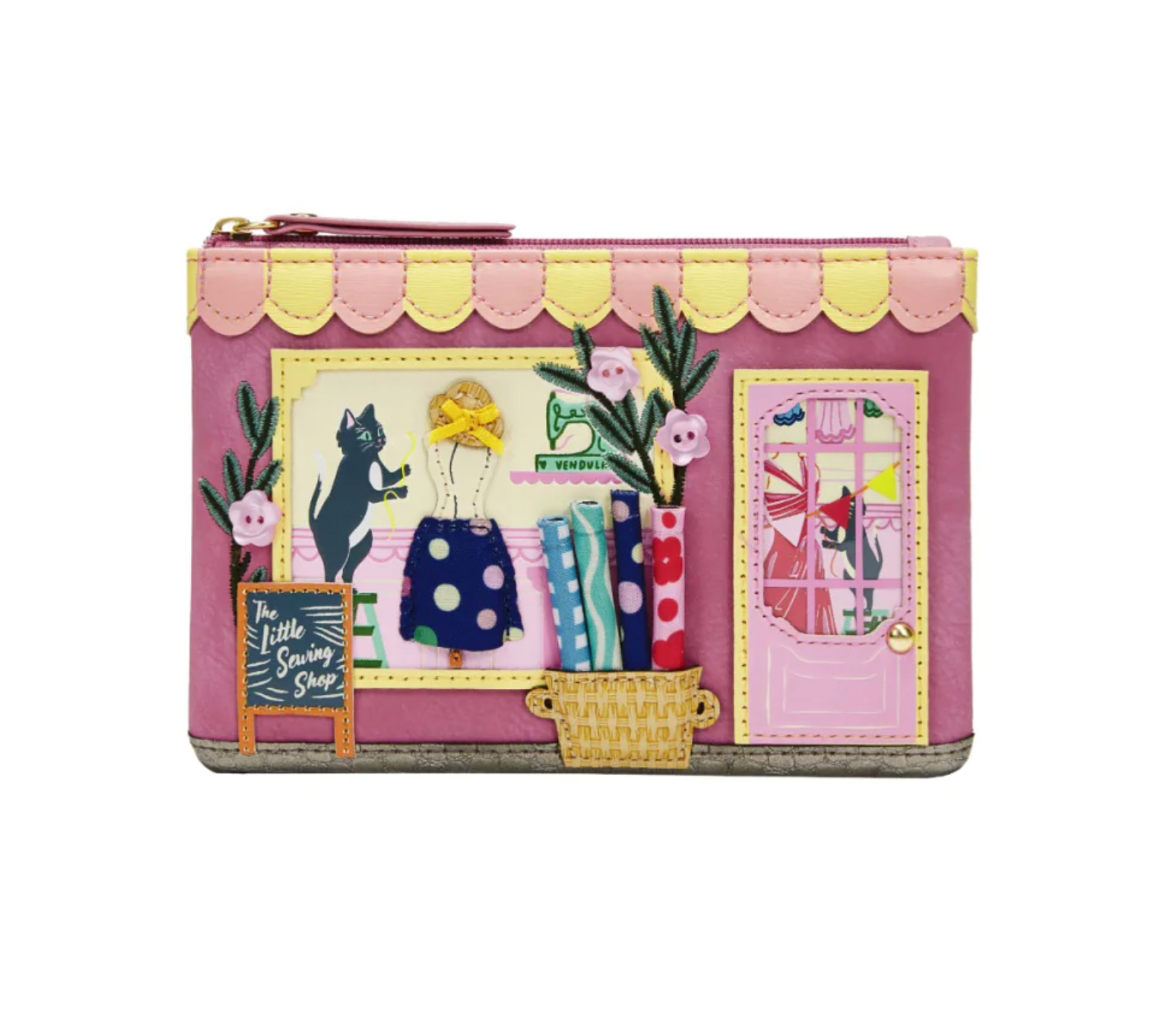 Vendula London Vendula Sewing Shop Zipper Coin Purse - Raspberry Edition