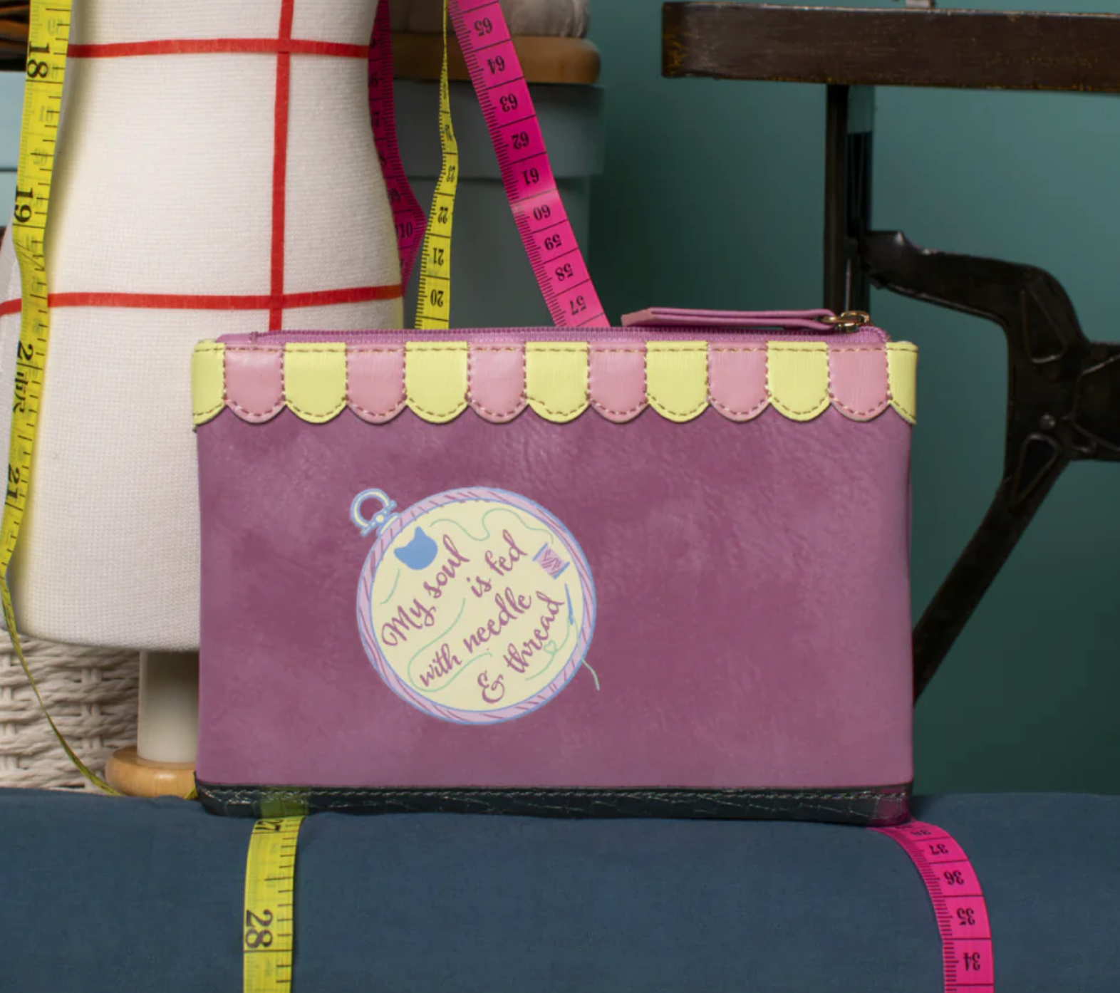 Vendula London Vendula Sewing Shop Zipper Coin Purse - Raspberry Edition