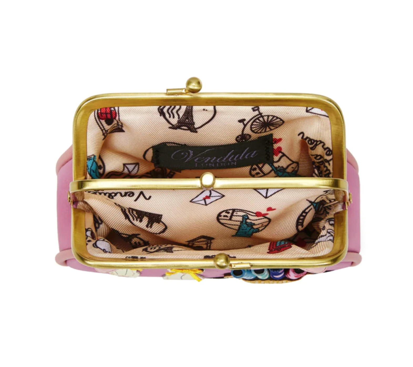 Vendula London Vendula Sewing Shop Clipper Coin Purse - Raspberry Edition