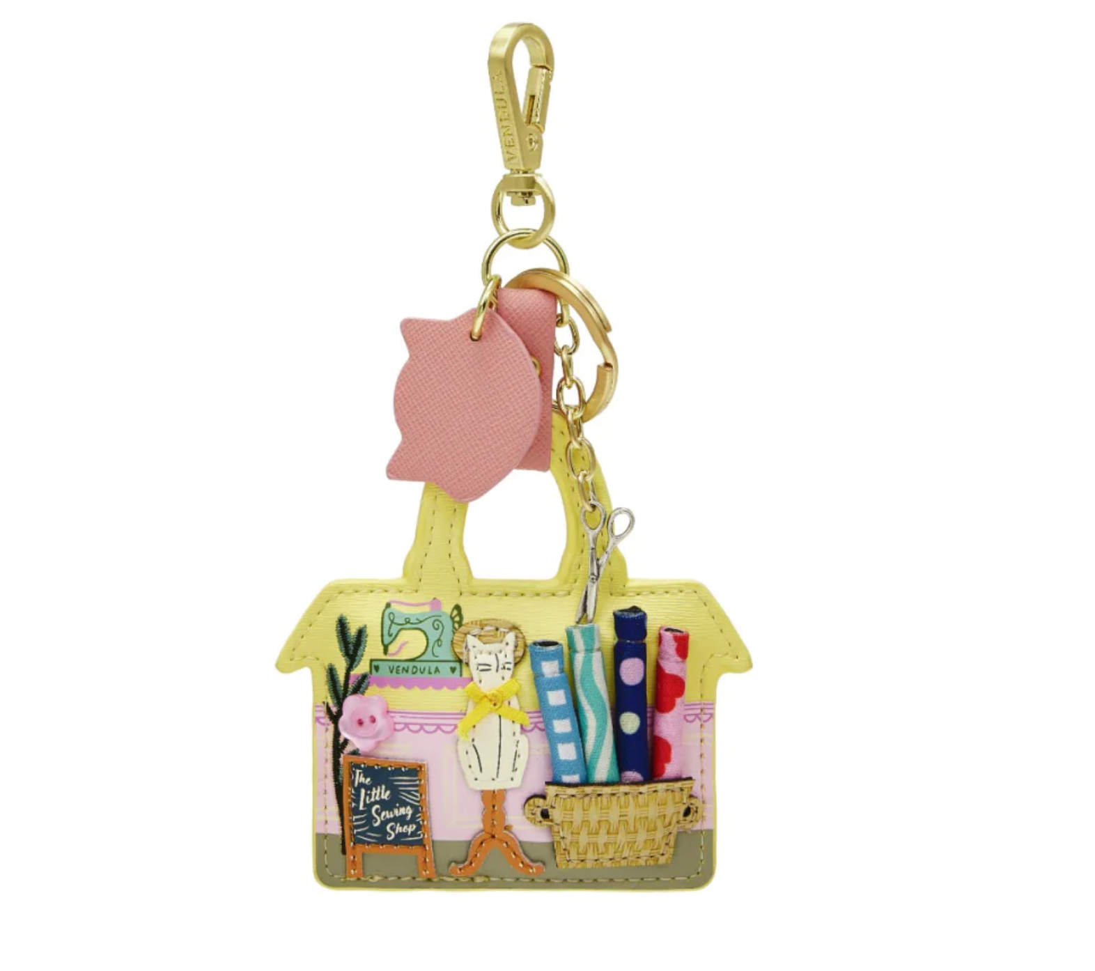 Vendula London Vendula Sewing Shop Key Charm - Raspberry Edition