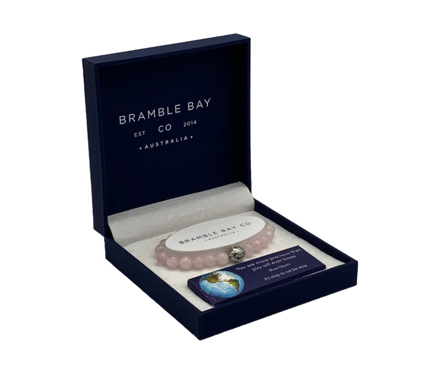 Bramble Bay Planet Earth Rose Quartz Bracelet 