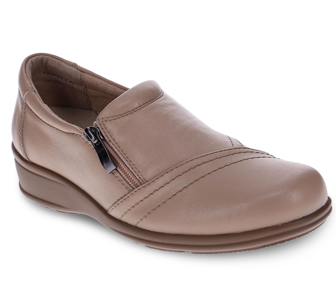 Scholl Leanne Zip Shoe Latte