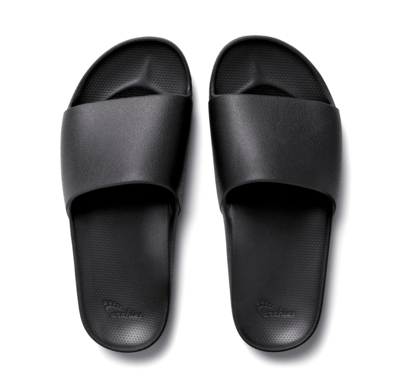 Archies Arch Support Slides Black