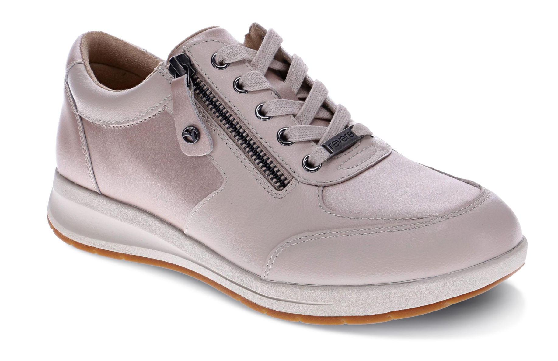 Revere Boston Zip Sneaker - Champagne 