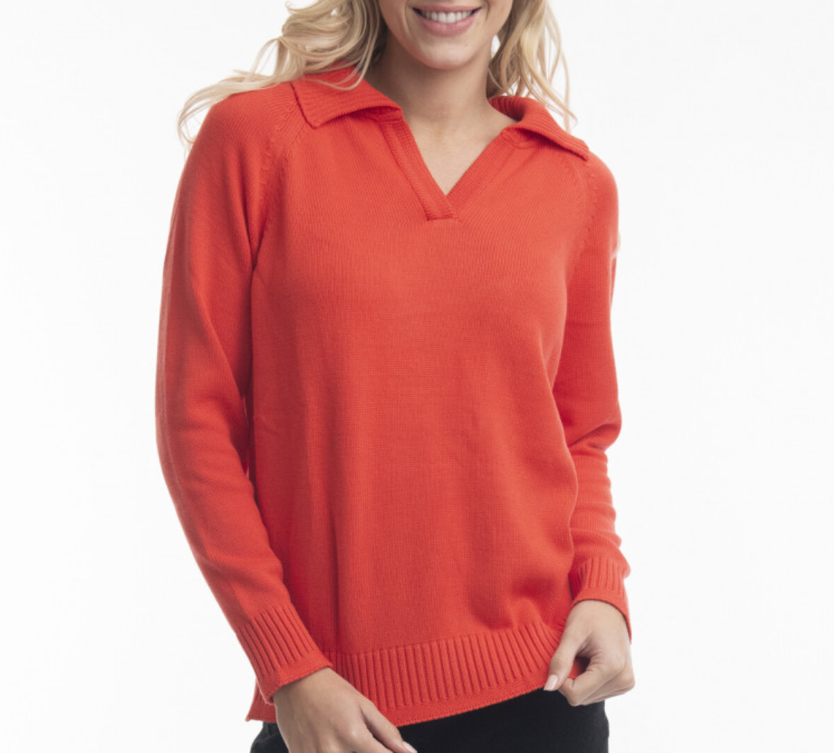 Orientique  Knits Collar Jumper Flame Red