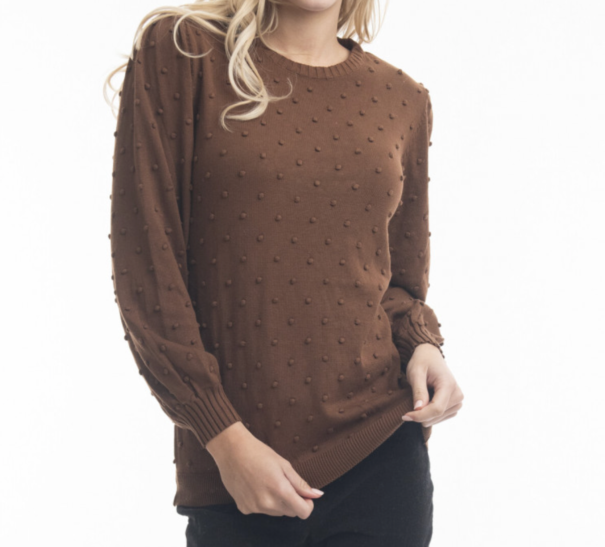 Orientique Knit Bobble Jumper - Tan