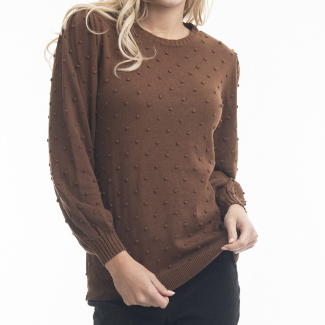 Orientique Knit Bobble Jumper - Tan