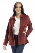 Orientique Cord Solid Shirt Jacket