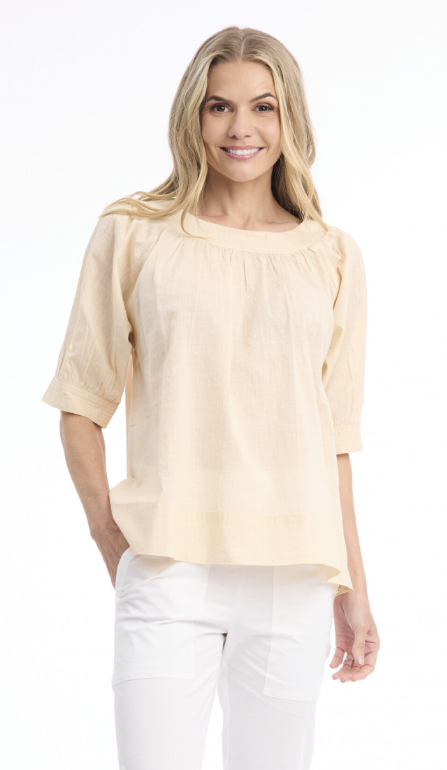 Orientique Slub Top Boat Neck