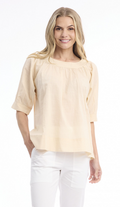 Orientique Slub Top Boat Neck
