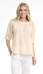 Orientique Slub Top Boat Neck