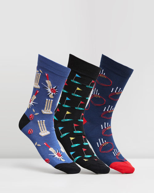 Bamboozld Mens Sport Gift Box Sock Set
