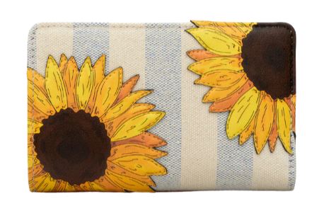 Yoshi Zip around Purse Small Sunflower Bloom Brown