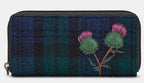 Yoshi Leather Highland Thistle Zip Around Large Purse
