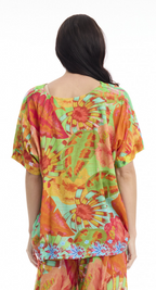 Orientique Digital Top Boxy Tropical Floral