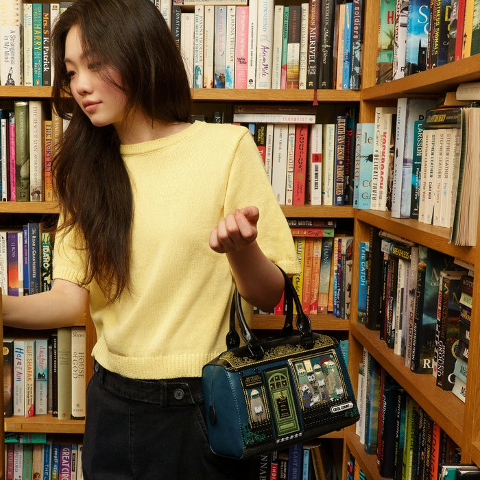 Vendula London Between the Covers Bookbinders Speedy Bowler Bag