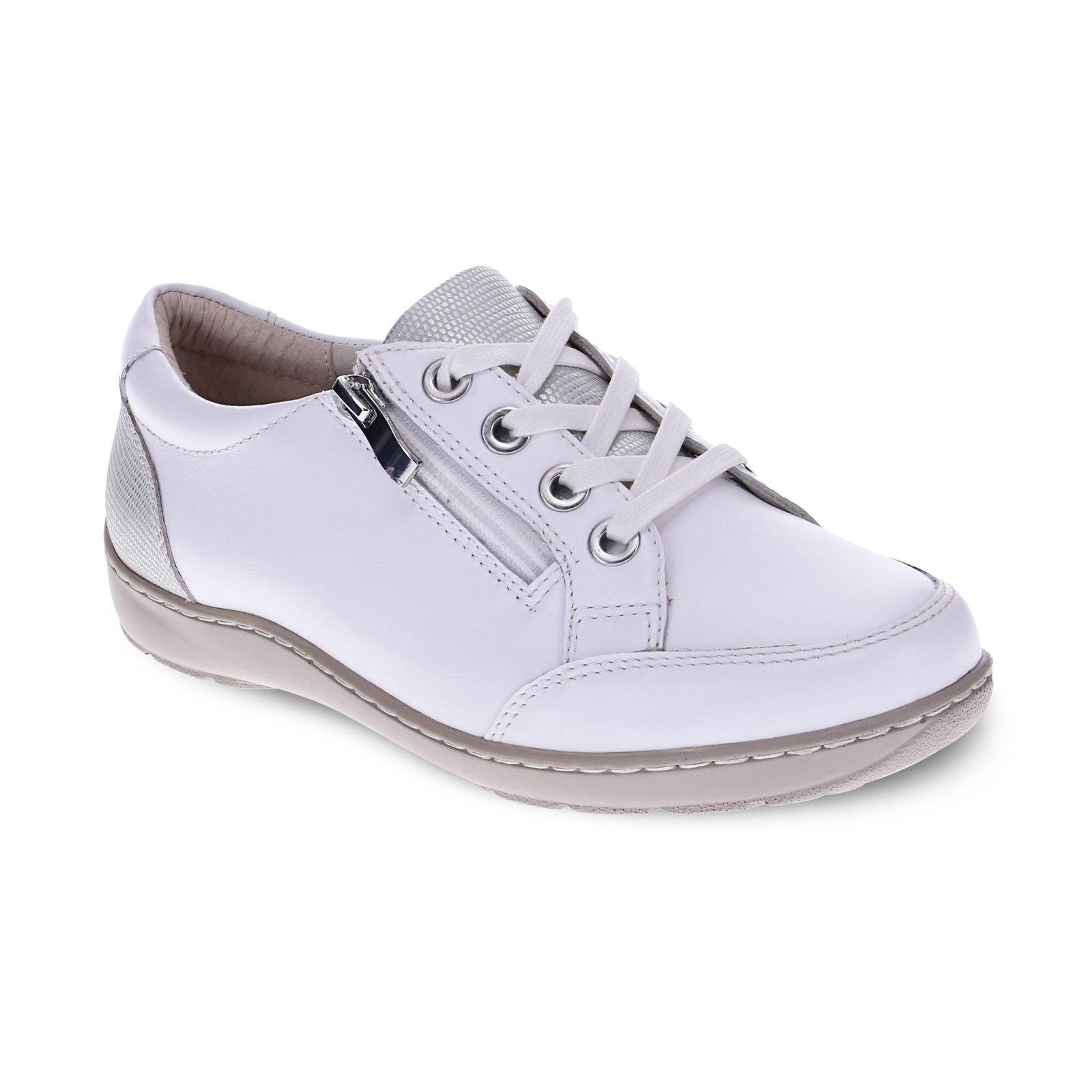 Scholl Wombat Zip Sneaker - White sz 39