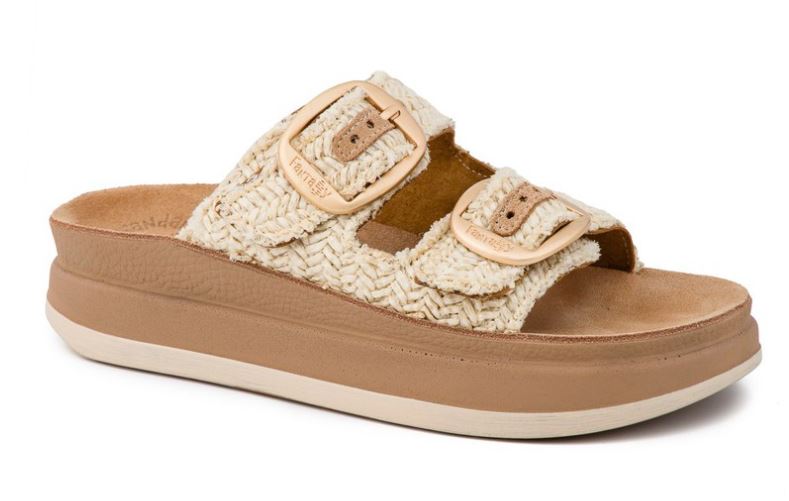 Fantasy Sandals Zefi Vanilla Raffia Slide