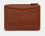 Yoshi Leather Highland Cow Zip Top Purse Blue