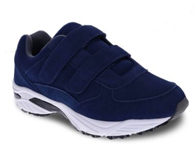 Scholl Mens Amaze Suede Double Velcro Navy